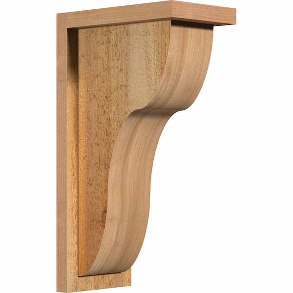 Ekena Millwork Carmel Rough Sawn Corbel w/Backplate, Western Red Cedar, 6"W x 10"D x 18"H COR06X10X18CAR01RWR - main